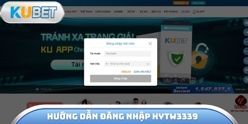 Hướng dẫn đăng nhập hytw3339